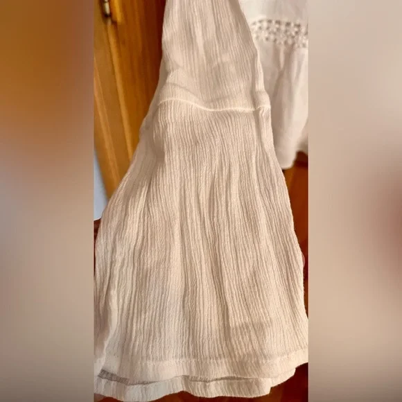 Abercrombie Kids SZ 16 White Lined Top Battenburg Lace Girlhoodcore Tween Teen - Picture 6 of 12